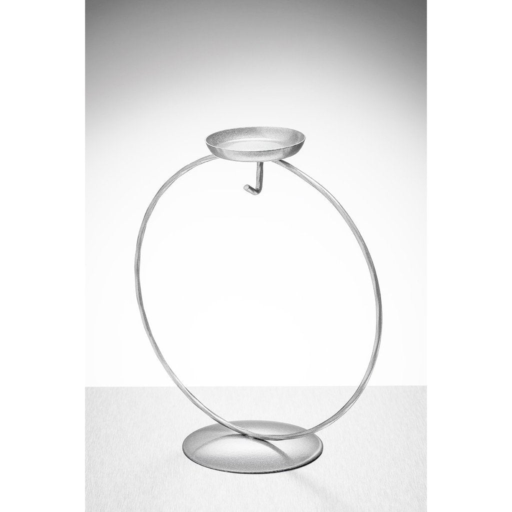 Display Stand: Circle with Tea Light Holder (Silver)