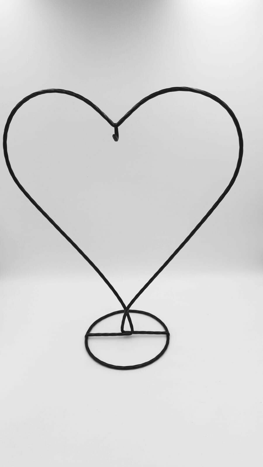 Heart Shaped Display Metal Stand - Black