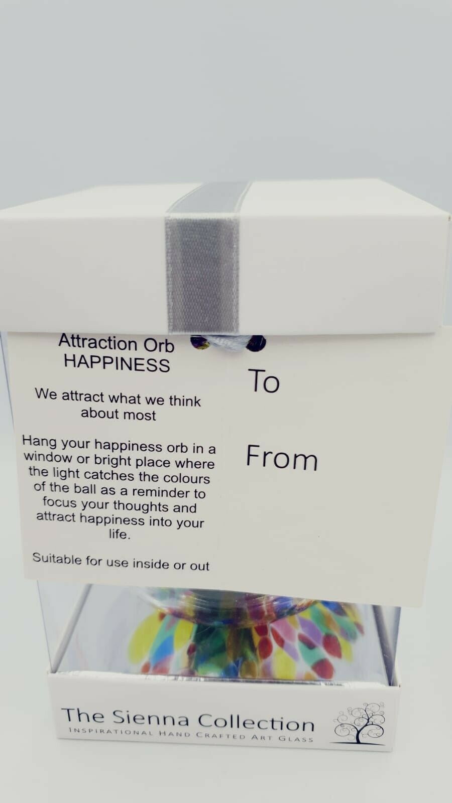 Sienna Glass Attraction Orb - Happiness
