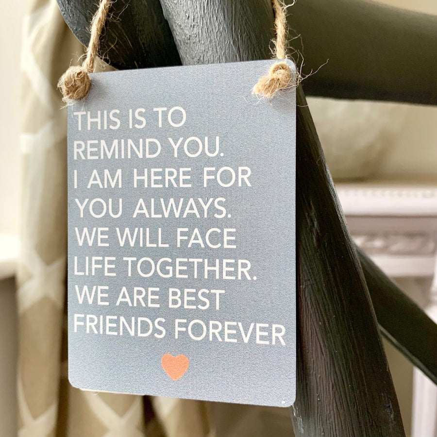 Mini Metal Sign - Best Friends Forever