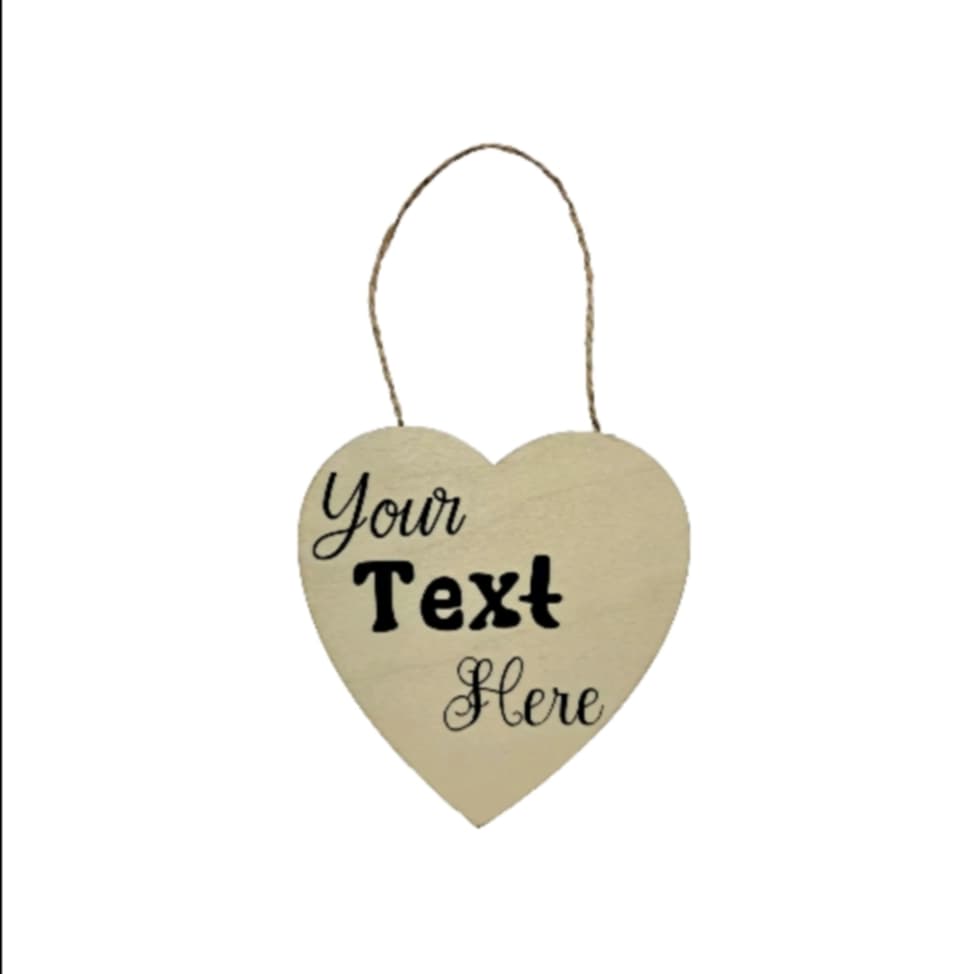 Personalised Heart Hanging Sign