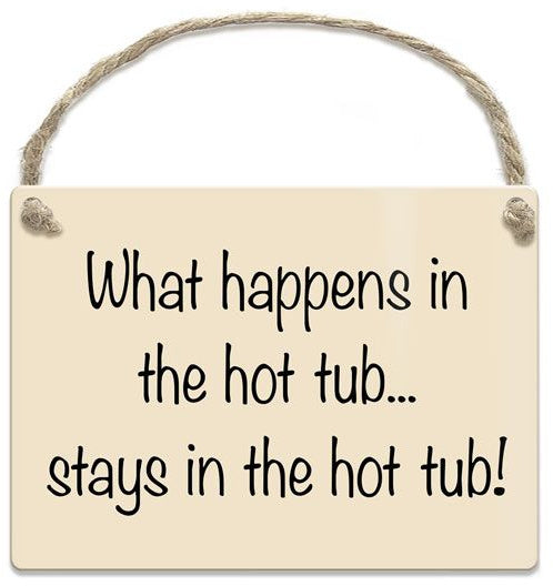 Mini Metal Sign - Hot Tub