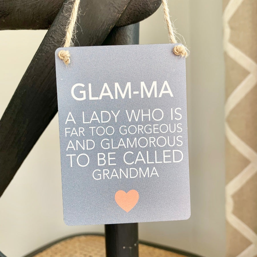 Mini Metal Sign - Glam Ma