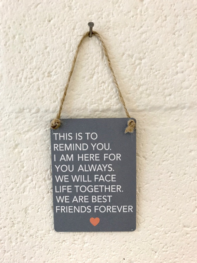 Mini Metal Sign - Best Friends Forever