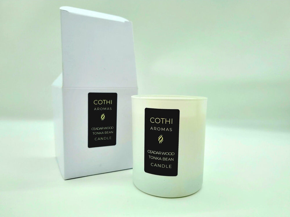 240g Luxury Candle - Cedarwood & Tonka Bean