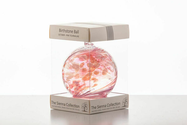 Sienna Glass Birthstone Ball 10cm- October