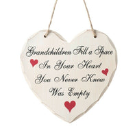 Grandchildren Fill A Space In Your Heart Sign Plaque