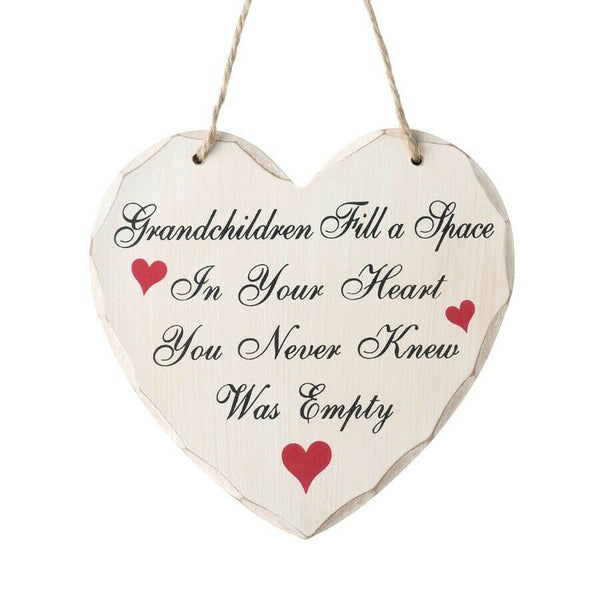 Grandchildren Fill A Space In Your Heart Sign Plaque