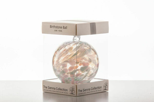 Sienna Glass Birthstone Ball 10cm- June
