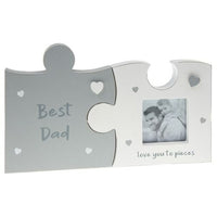 Double Jig Saw Picture Frame - Best Dad