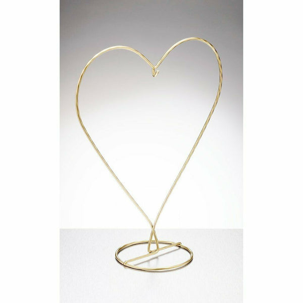 Heart Shaped Display Metal Stand - Gold