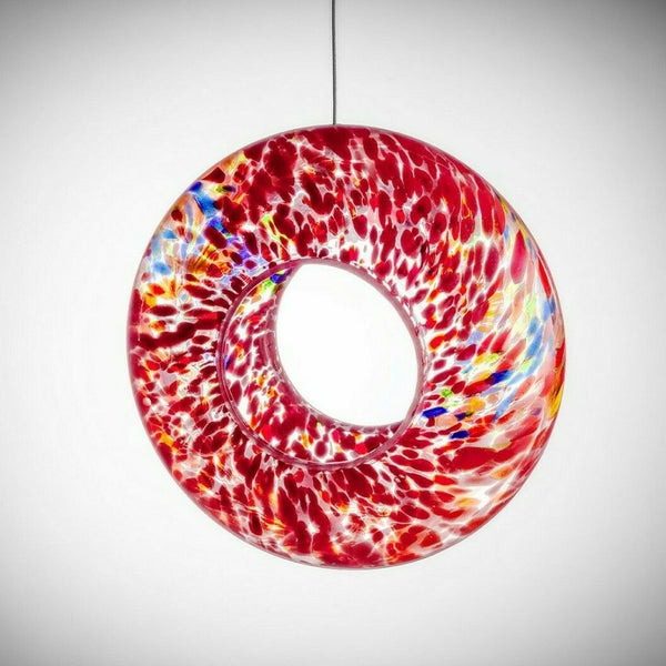 Glass Hanging Feeder - Red