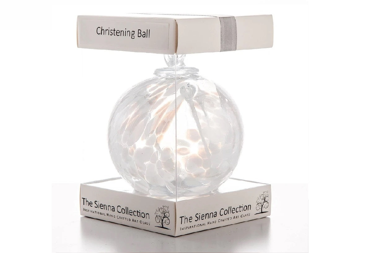 Christening Ball 10cm - White