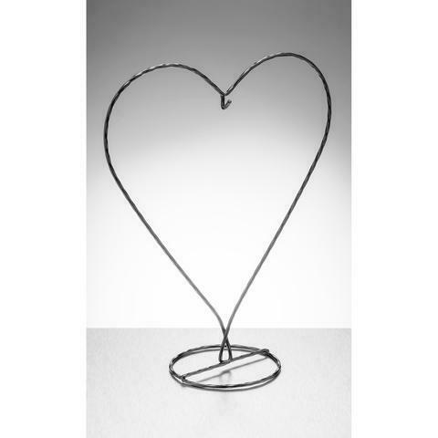 Heart Shaped Display Metal Stand - Black