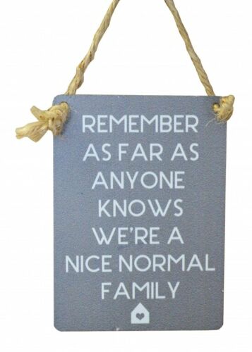 Mini Metal Sign - Normal Family