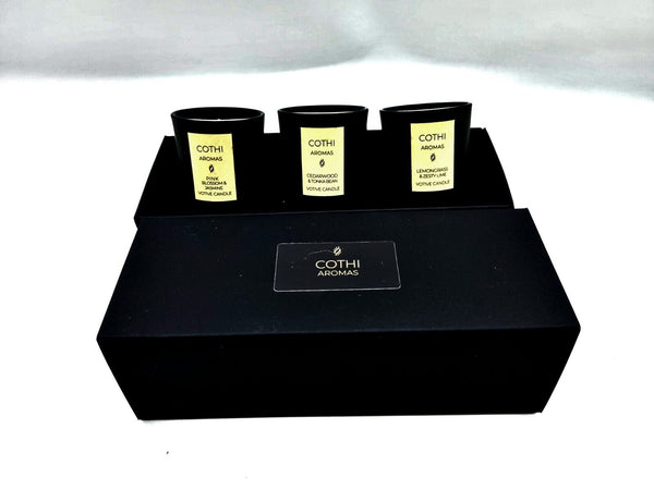 Votive Candle set ( 3 Candles ) - Black