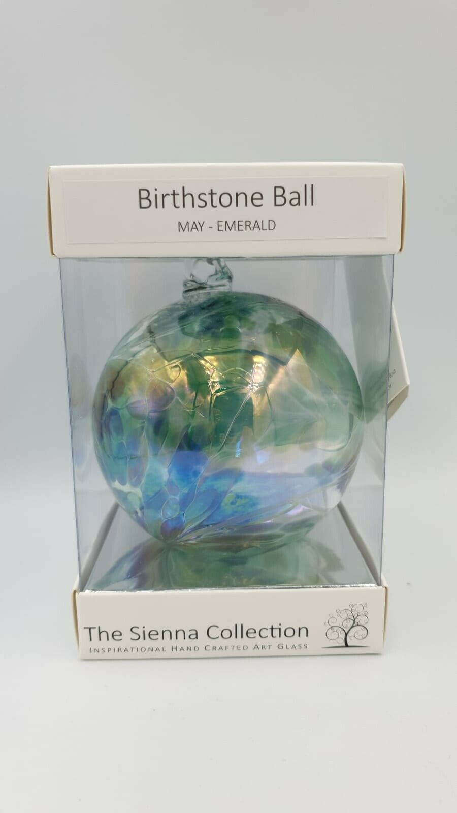 Sienna Glass Birthstone Ball 10cm- May