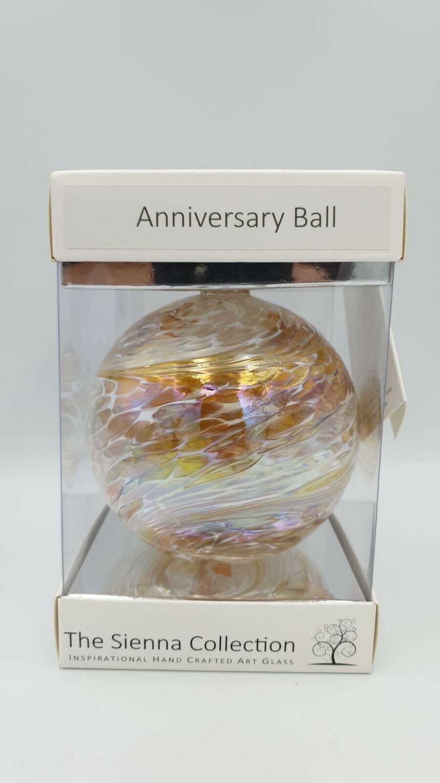 Wedding Anniversary Gift Sienna Glass Gold