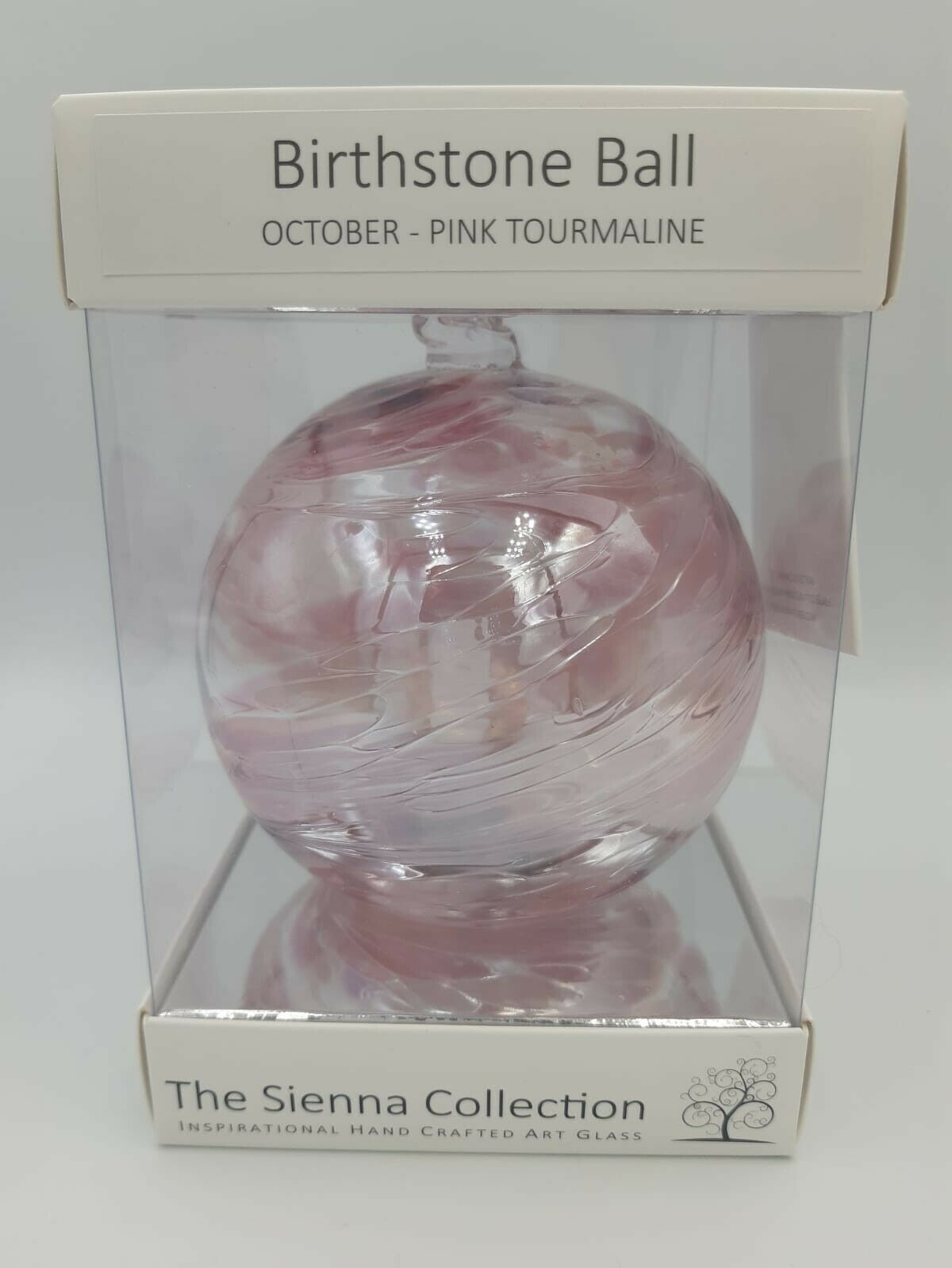 Sienna Glass Birthstone Ball 10cm- October