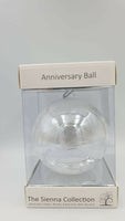 White Sienna Glass Friendship Ball Wedding Anniversary Gift Hanging Ornament