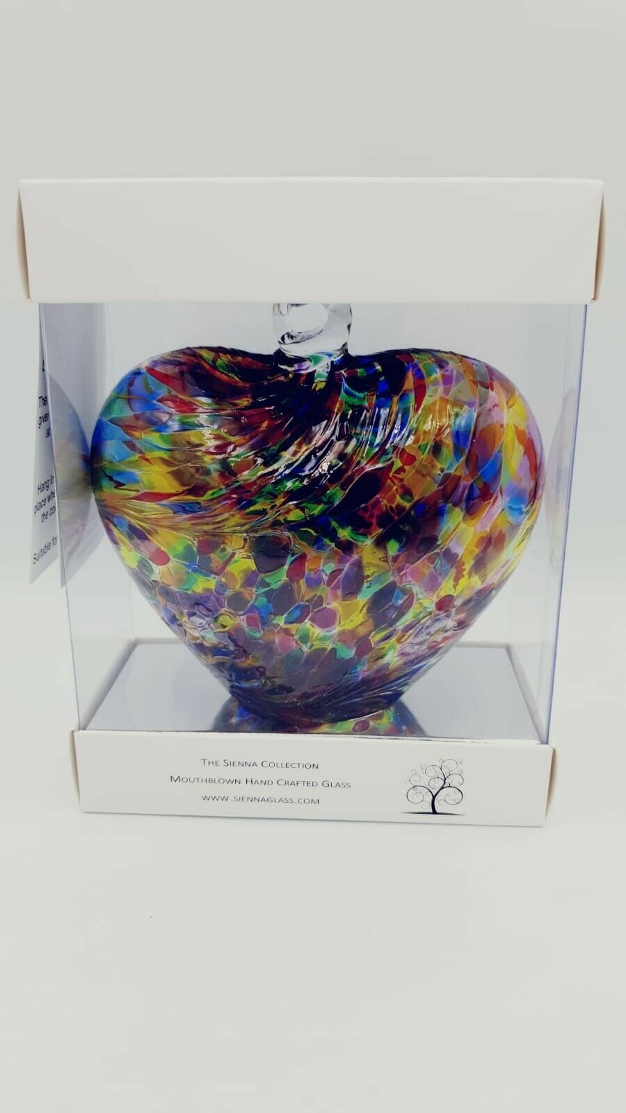 Glass Hanging Friendship Heart - MU 12cm