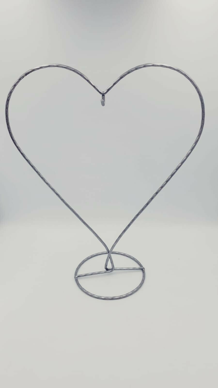 Heart Shaped Display Metal Stand - Silver