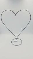 Heart Shaped Display Metal Stand - Silver