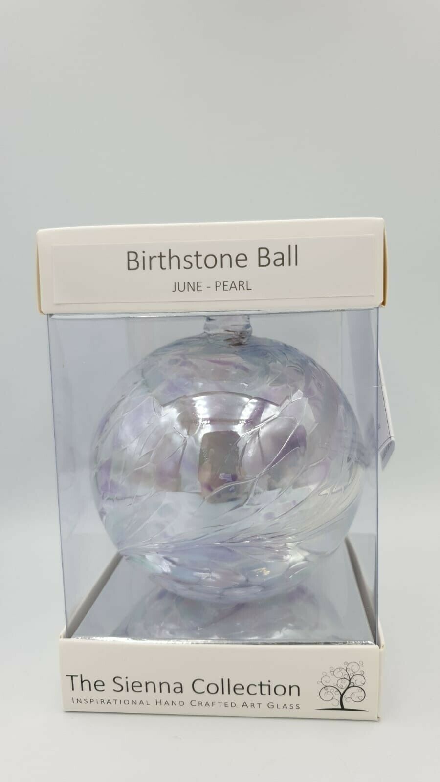 Sienna Glass Birthstone Ball 10cm- June