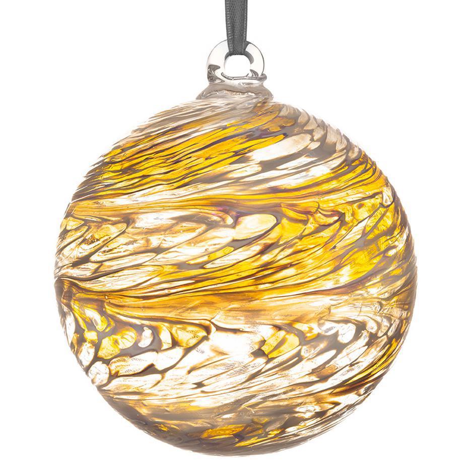 Glass Friendship Ball - Pastel Gold 15cm