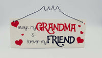 Hanging Grandma Plaque Nan Nanny Wooden Wall Sign Shabby Chic Gift Idea Novelty