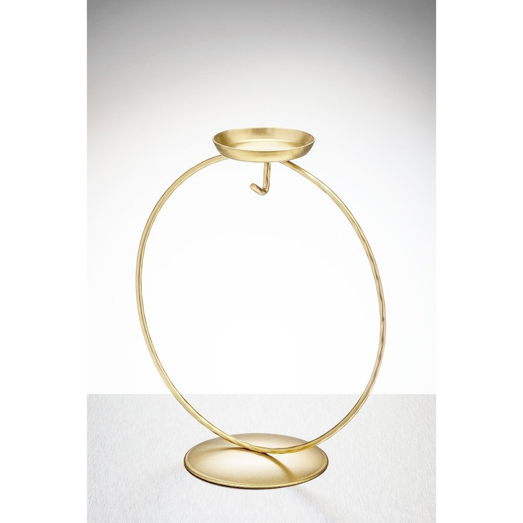 Display Stand: Circle with Tea Light Holder (Gold)