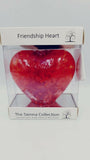 Glass Hanging Friendship Heart - Red 12cm