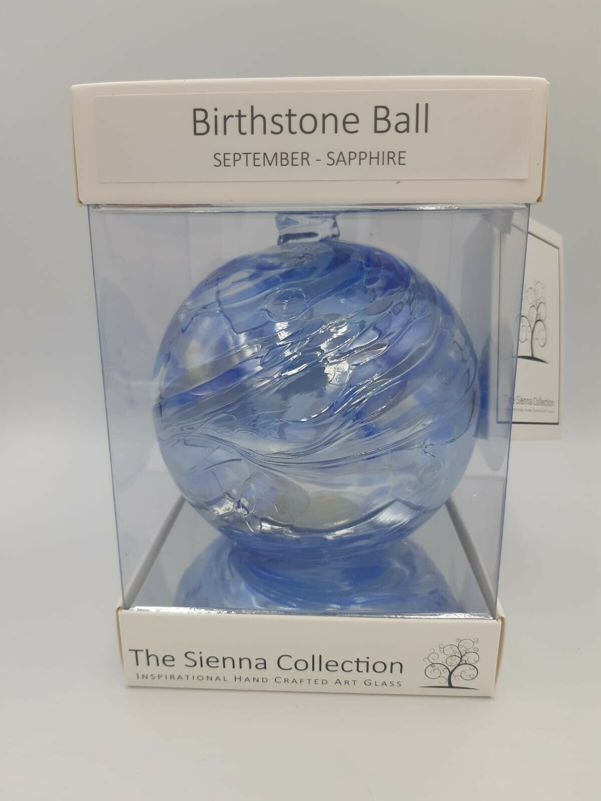 Sienna Glass Birthstone Ball 10cm- September