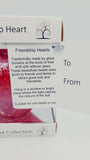 Glass Hanging Friendship Heart - Red 12cm