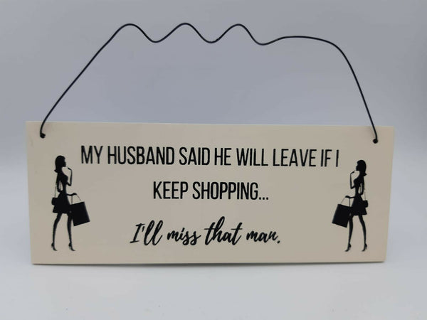 Hanging Wife Husband Plaque