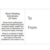 25th Wedding Anniversary Sienna Ball Silver