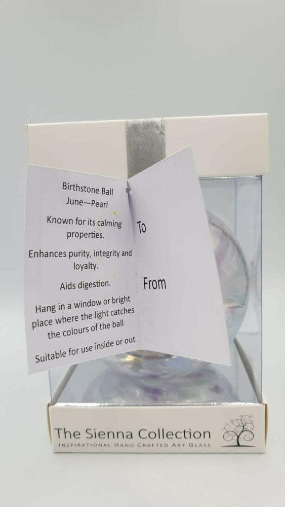 
                      
                        Sienna Glass Birthstone Ball 10cm- June
                      
                    