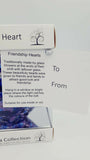 Glass Hanging Friendship Heart - Purple Blue 12cm
