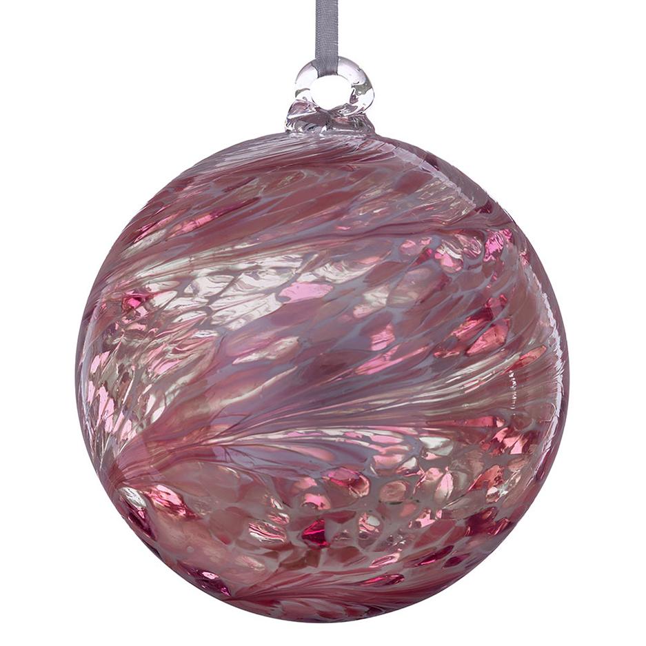 Glass Friendship Ball - Pastel Pink 15cm