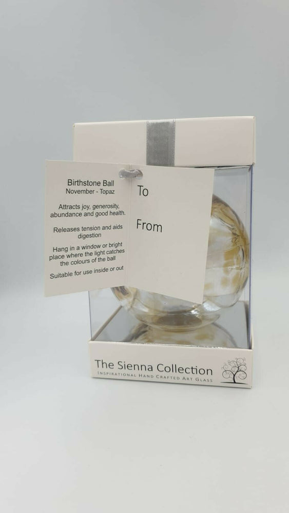 
                      
                        Sienna Glass Birthstone Ball 10cm- November
                      
                    