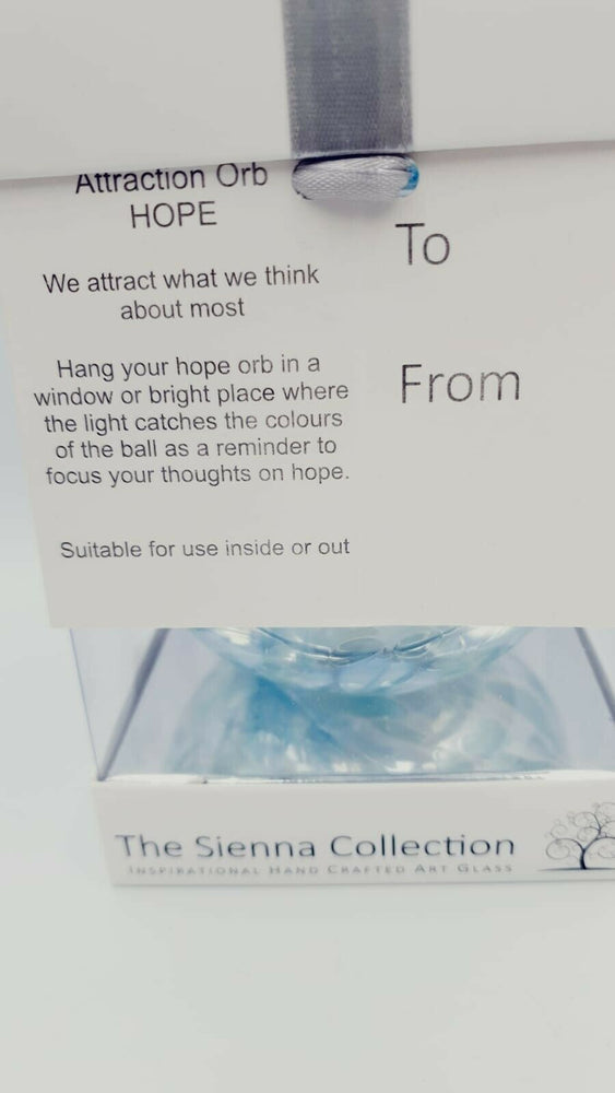 
                      
                        Sienna Glass Attraction Orb - Hope
                      
                    