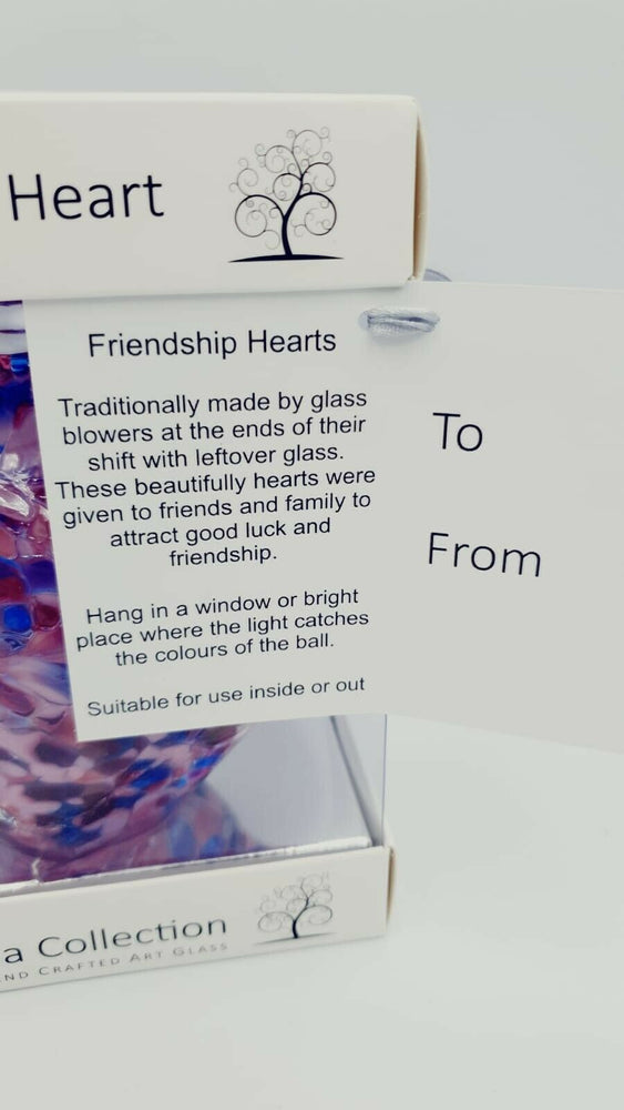 
                      
                        Glass Hanging Friendship Heart - Blue Pink 12cm
                      
                    