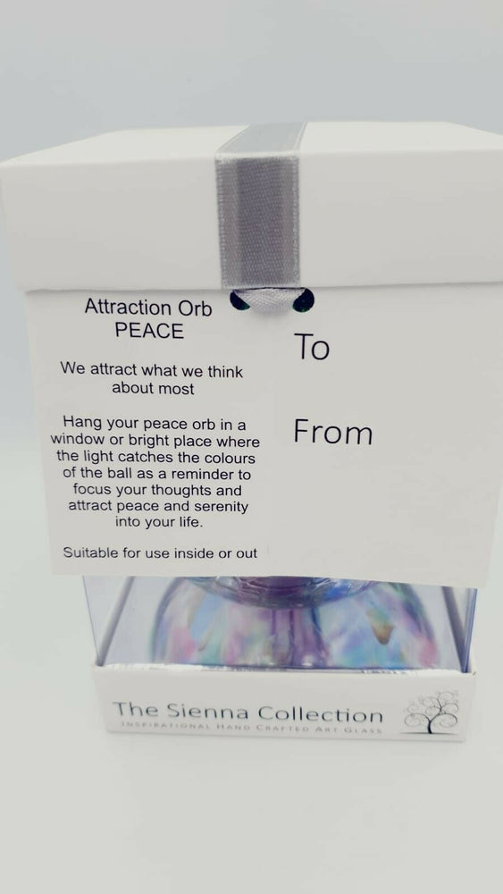 
                      
                        Sienna Glass Attraction Orb - Peace
                      
                    