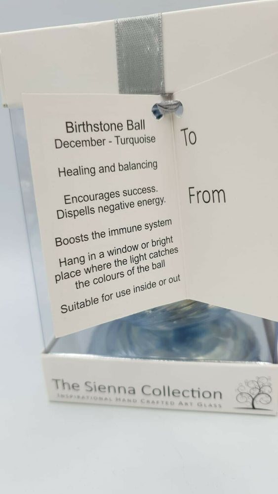 
                      
                        Sienna Glass Birthstone Ball 10cm- December
                      
                    