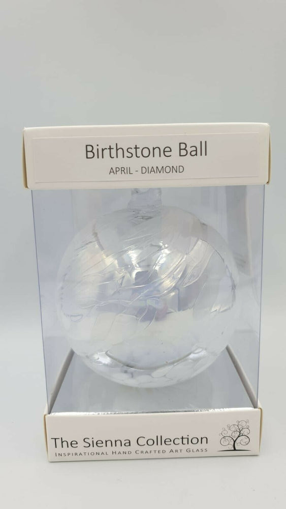 
                      
                        Sienna Glass Birthstone Ball 10cm - April
                      
                    