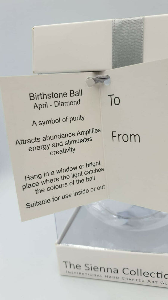 
                      
                        Sienna Glass Birthstone Ball 10cm - April
                      
                    