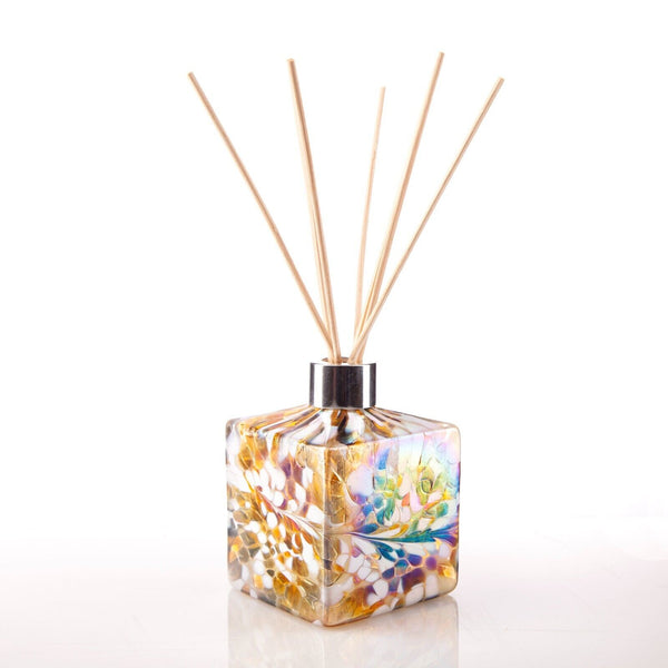 Cube Reed Diffuser -  Gold / Brown / White